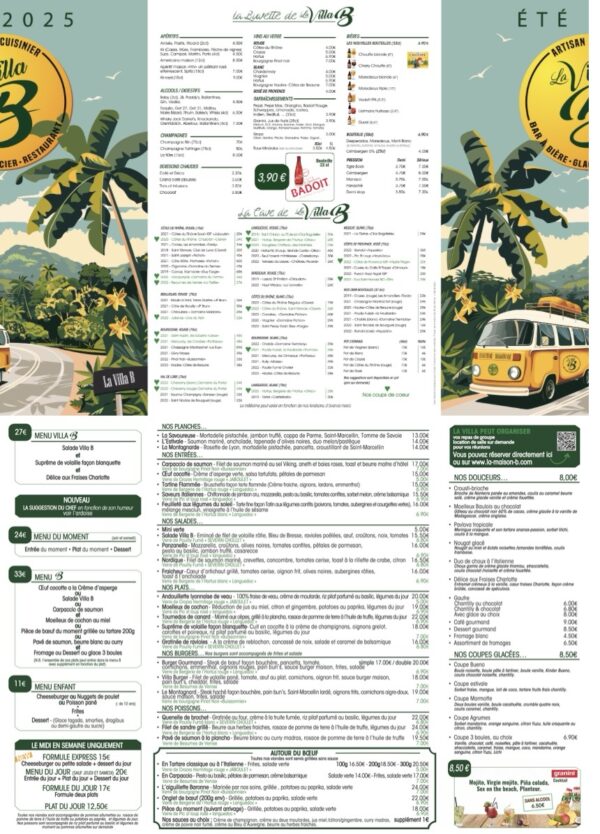Menu  villa b – Image 2