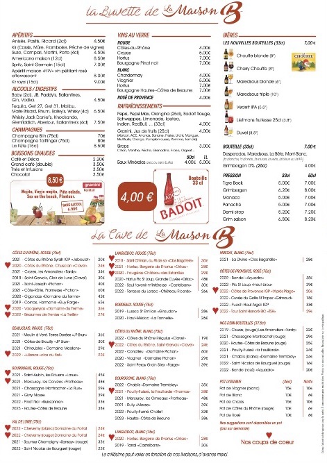 MENU ete 2026
