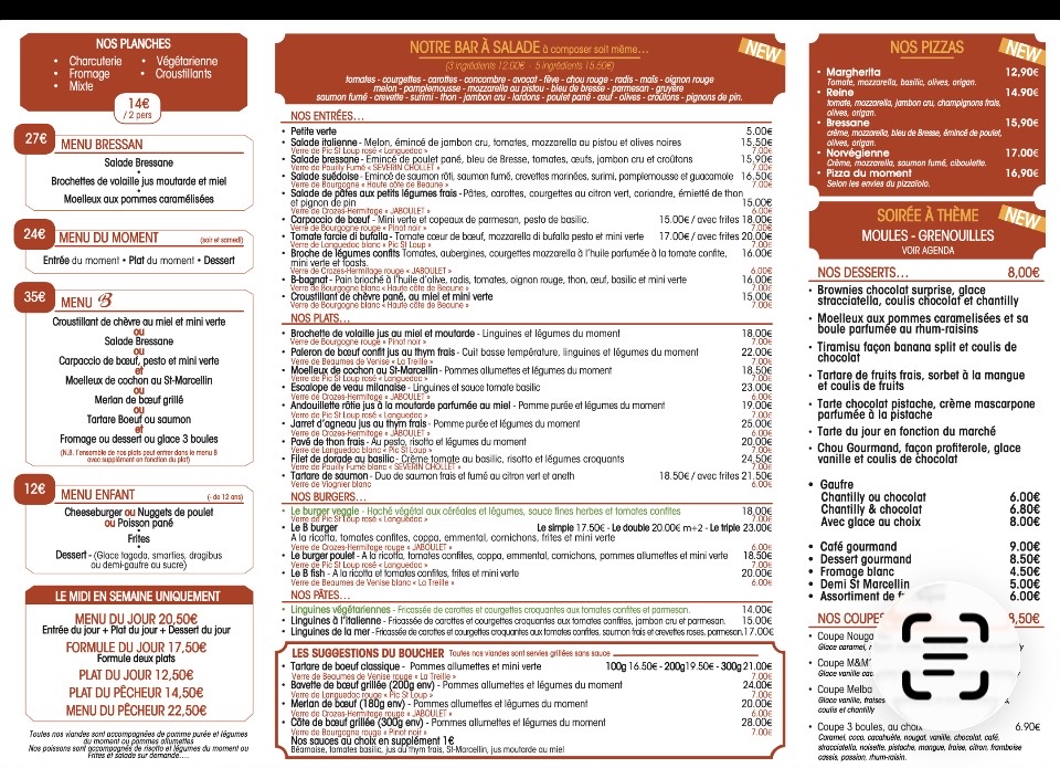 MENU ete 2026
